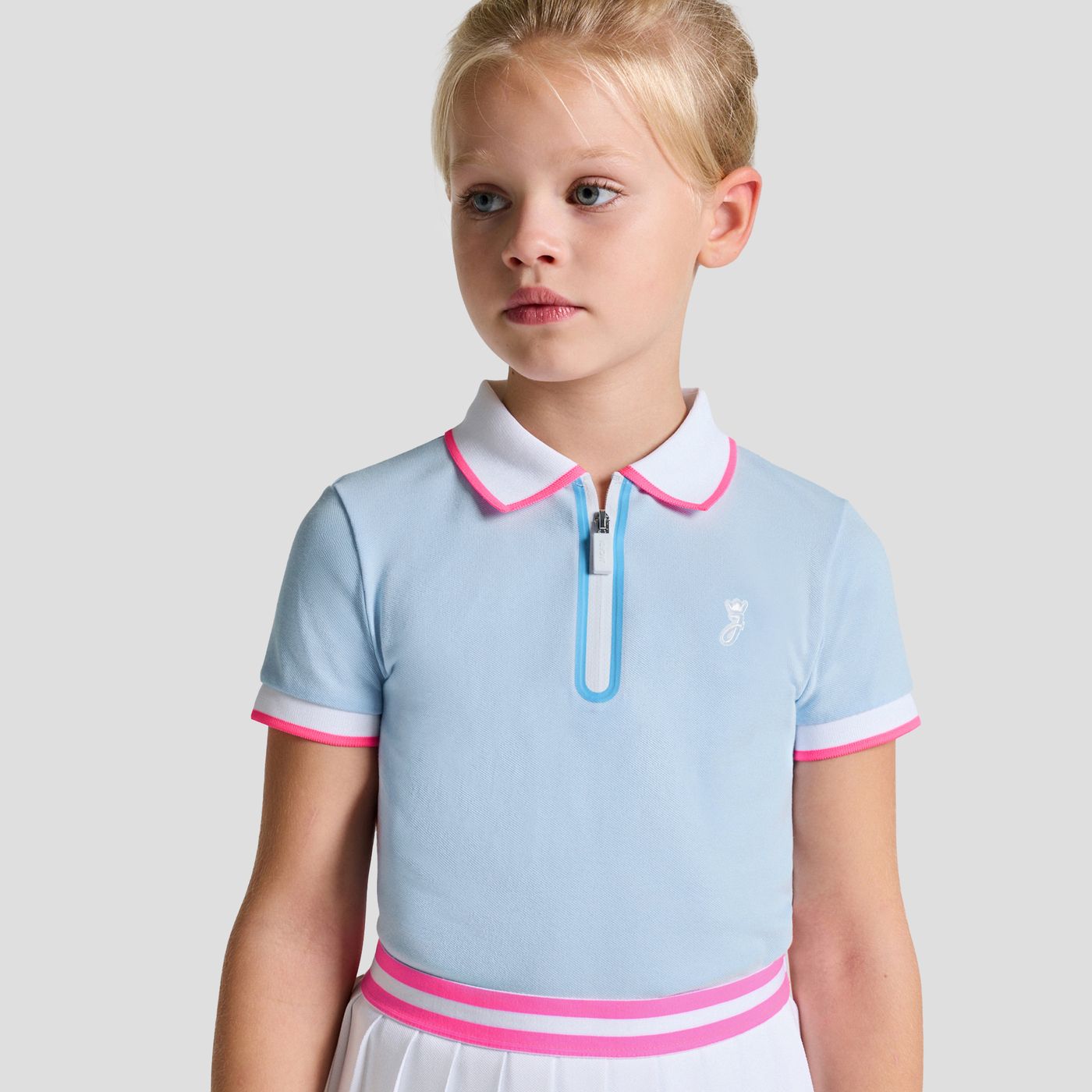 Girls' short-sleeved polo shirt shirt
