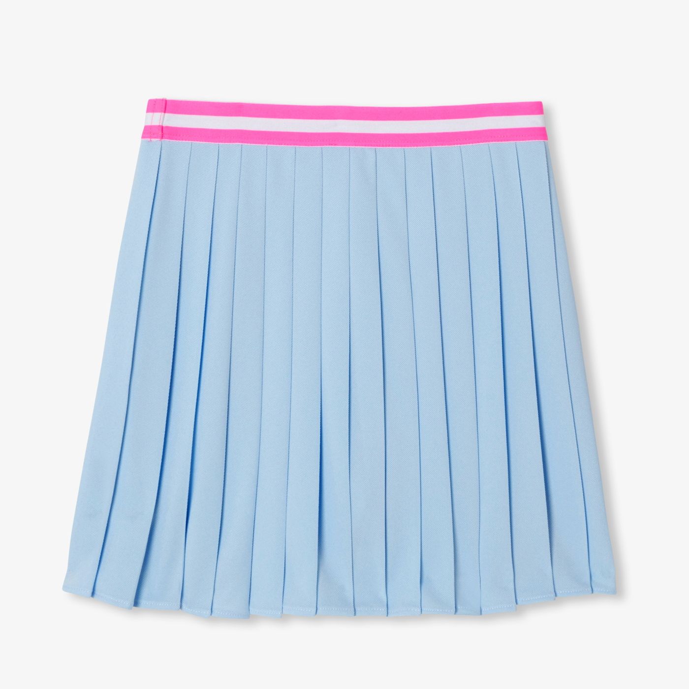 Girls' piqué knit pleated skirt