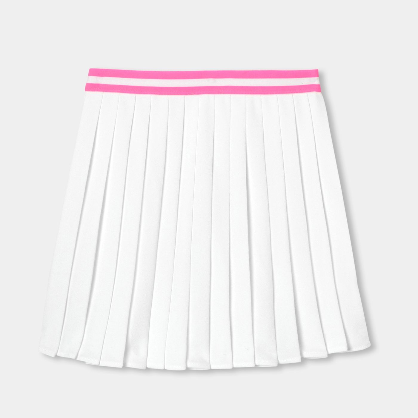 Girl pleated pique knit skirt - Jacadi White