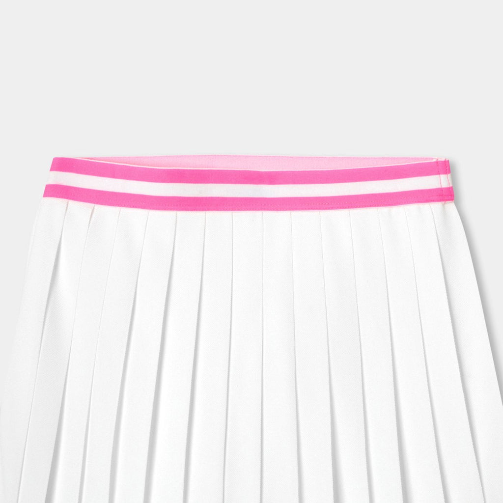 Girl pleated pique knit skirt - Jacadi White