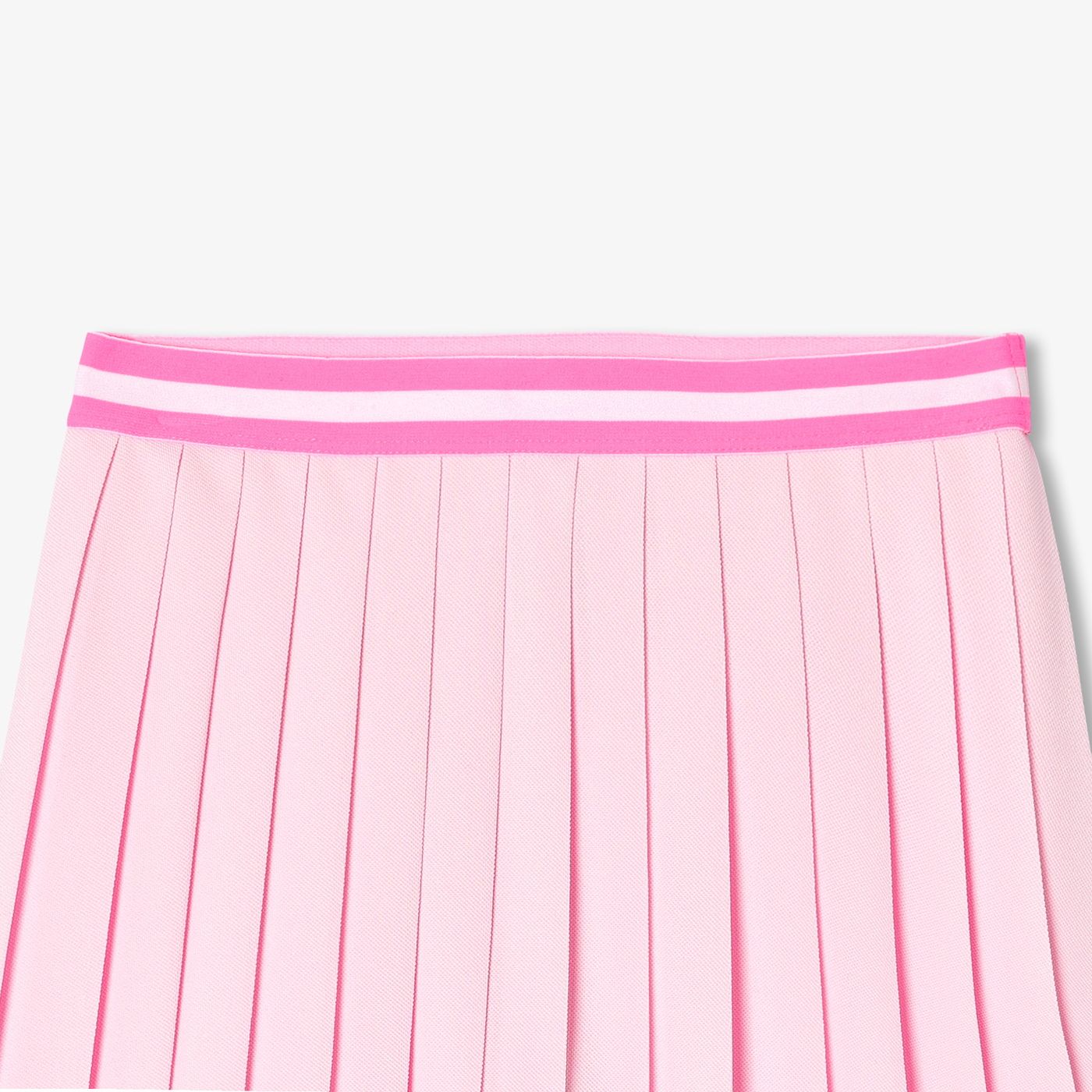 Girls' piqué knit pleated skirt
