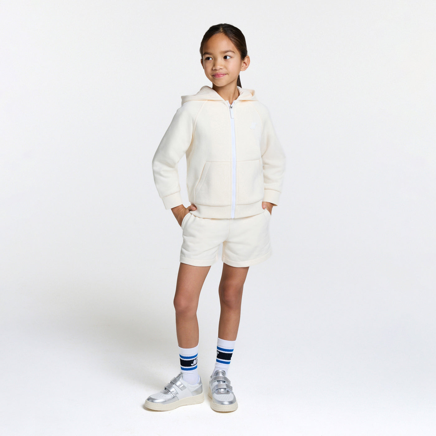 Girl sweatshirt shorts - Rope Beige