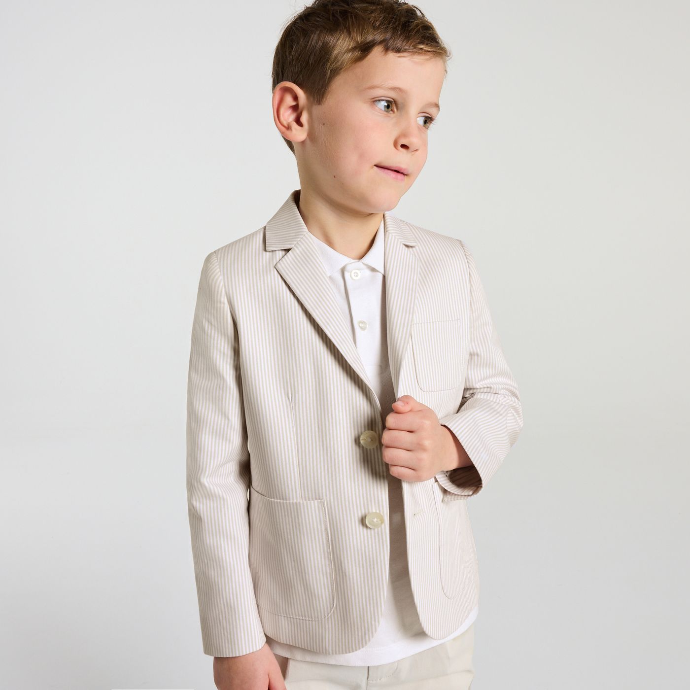 Boy occasion jacket - White/Beige