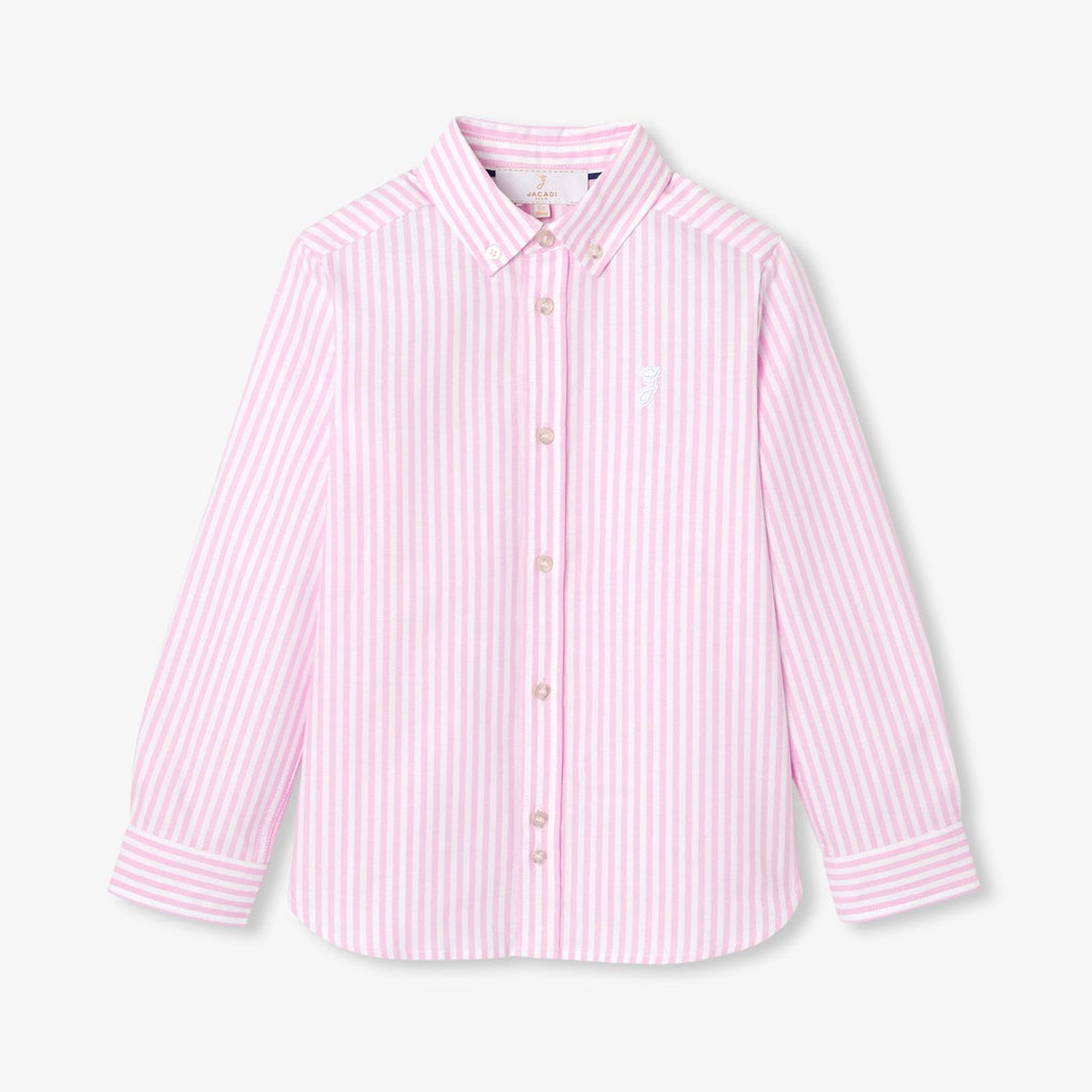 Boy striped Oxford cotton shirt - White/Pink