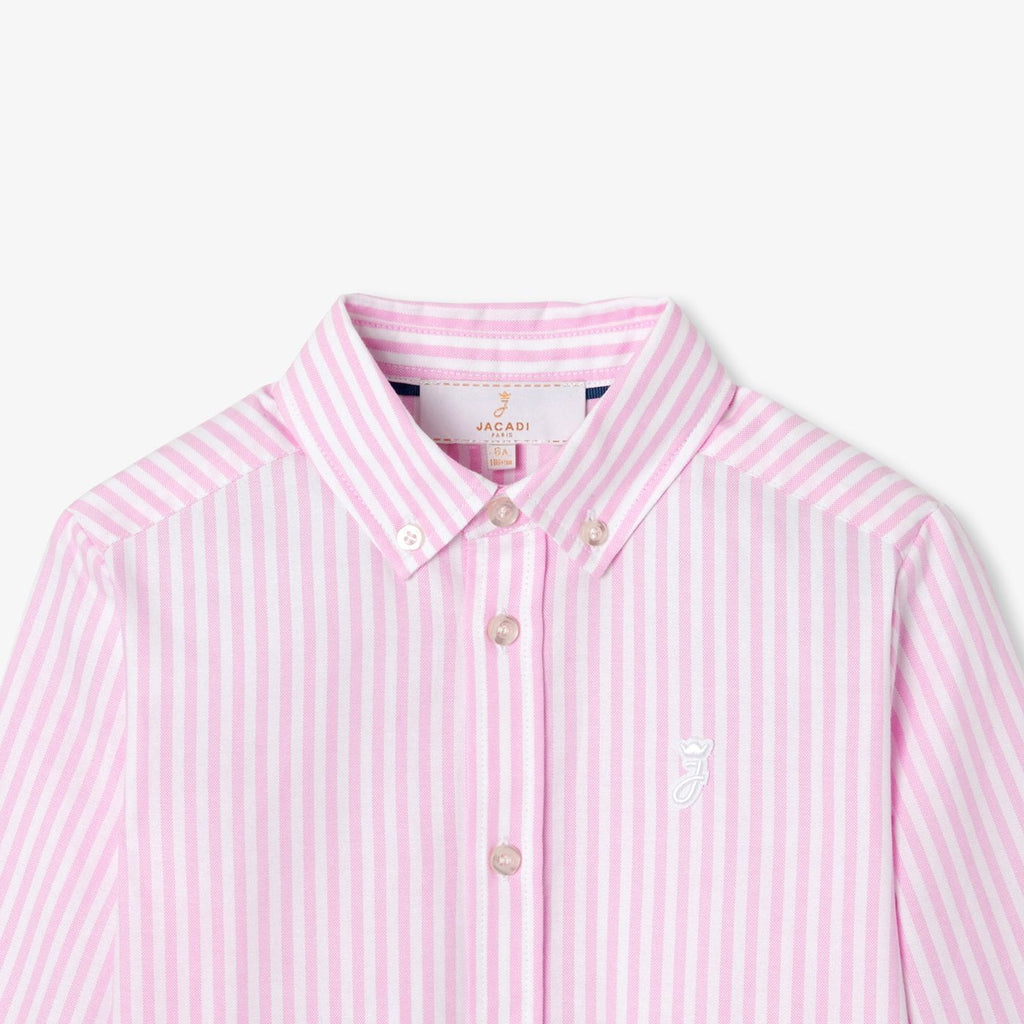 Boy striped Oxford cotton shirt - White/Pink