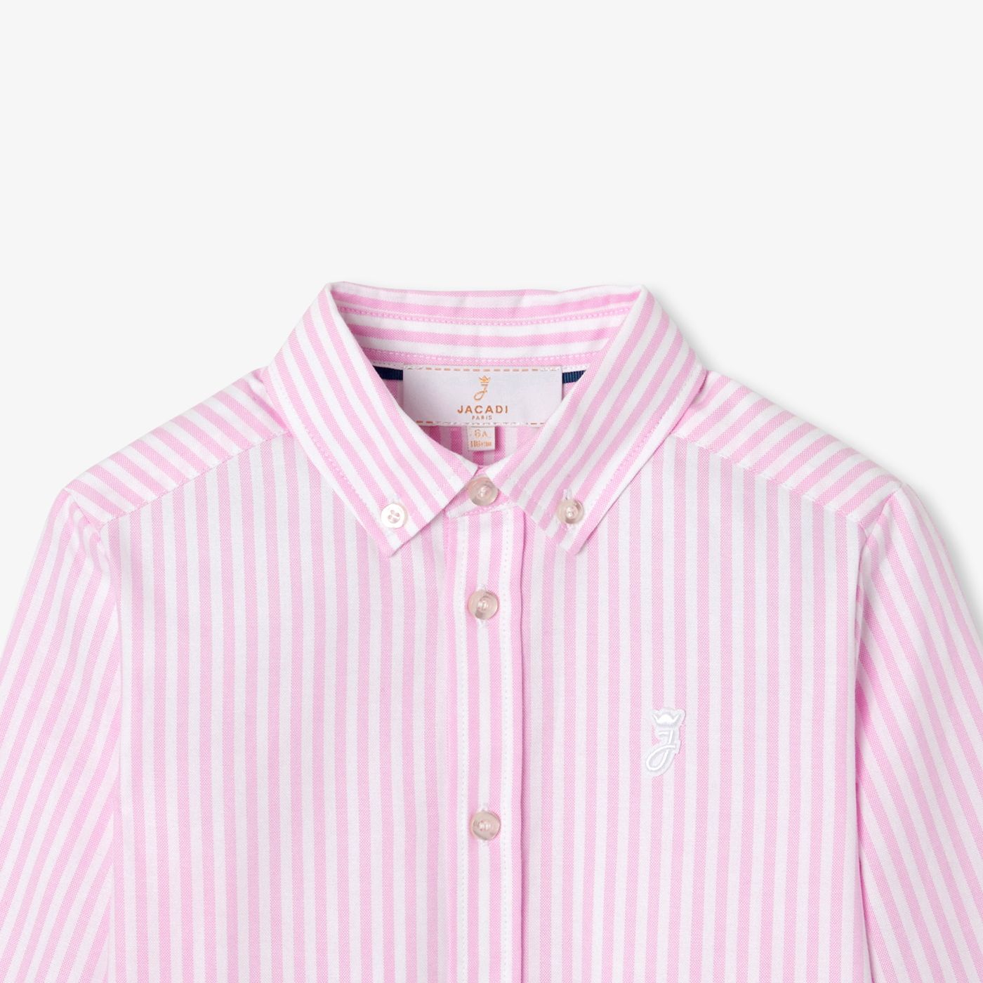 Boy striped Oxford cotton shirt - White/Pink
