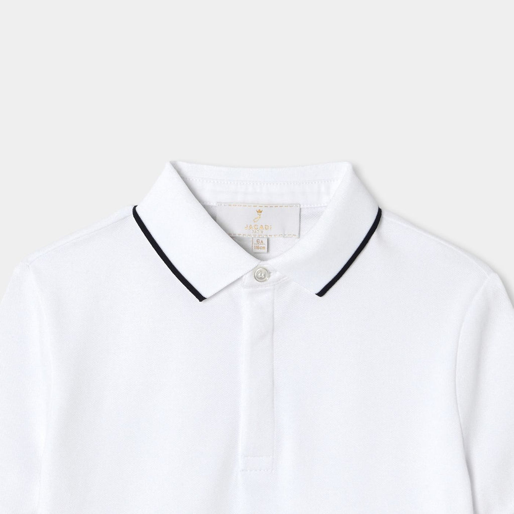 Boy ceremony polo shirt - White