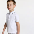 Boy ceremony polo shirt - White