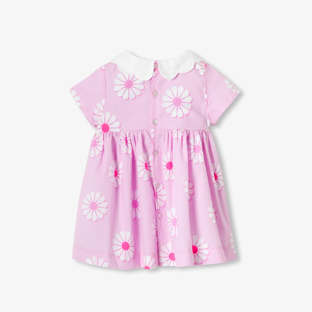 Baby girl cotton dress with floral pattern