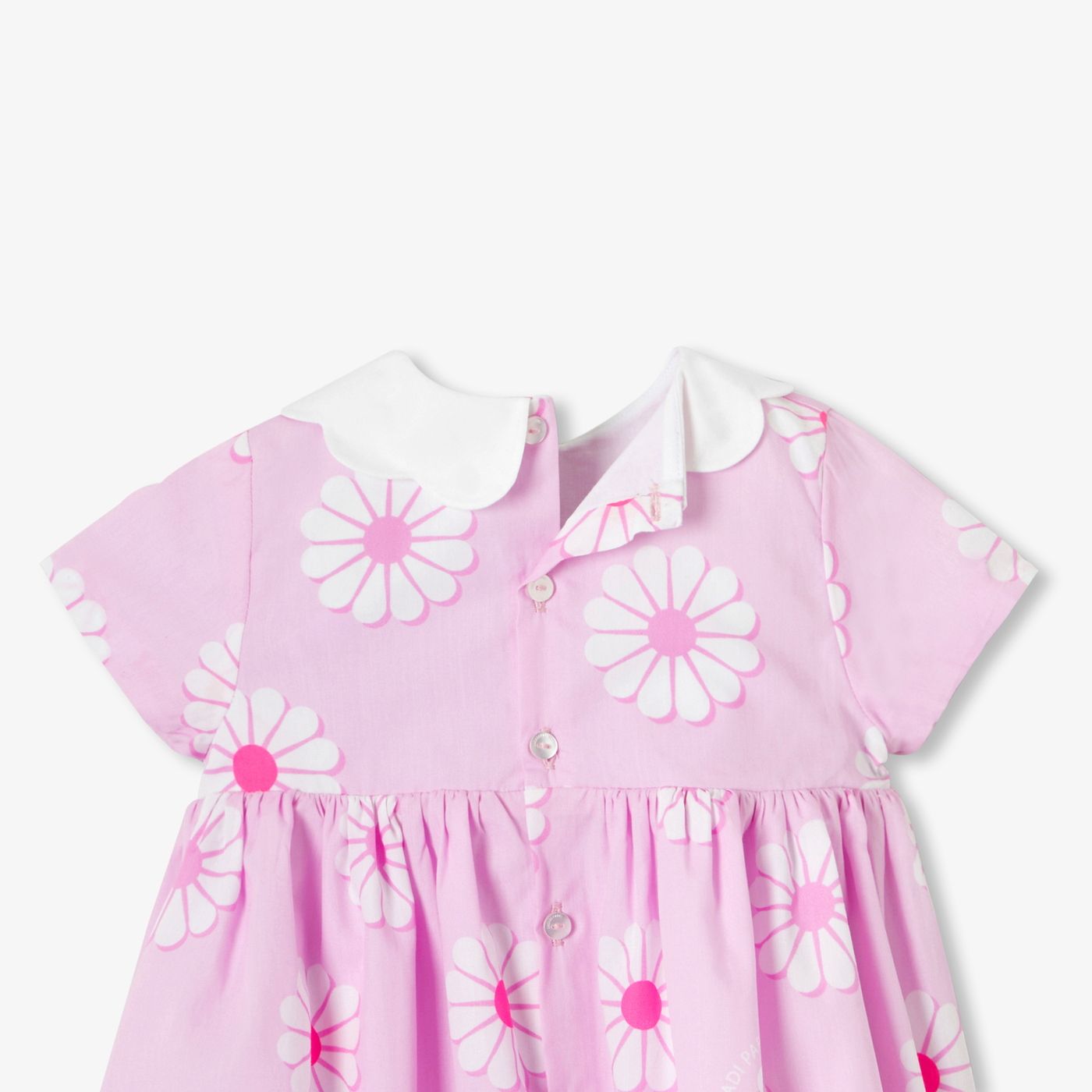 Baby girl cotton dress with floral pattern