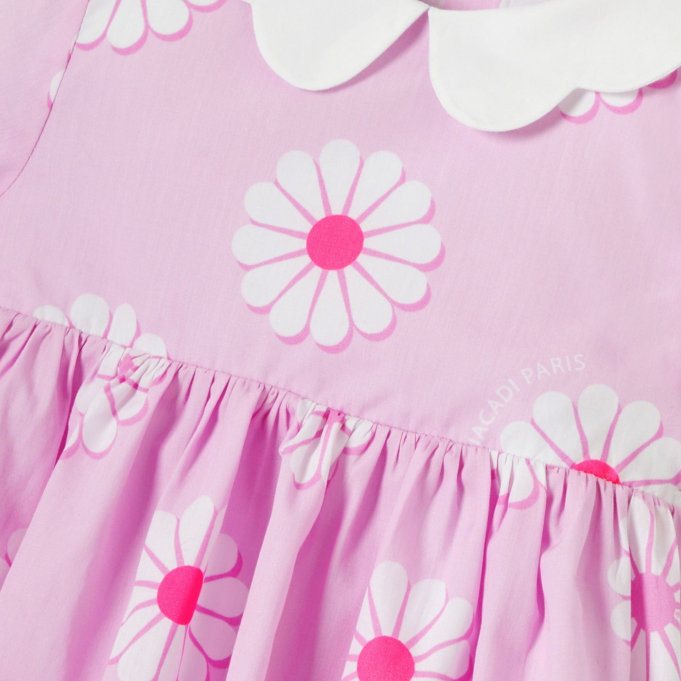 Baby girl cotton dress with floral pattern