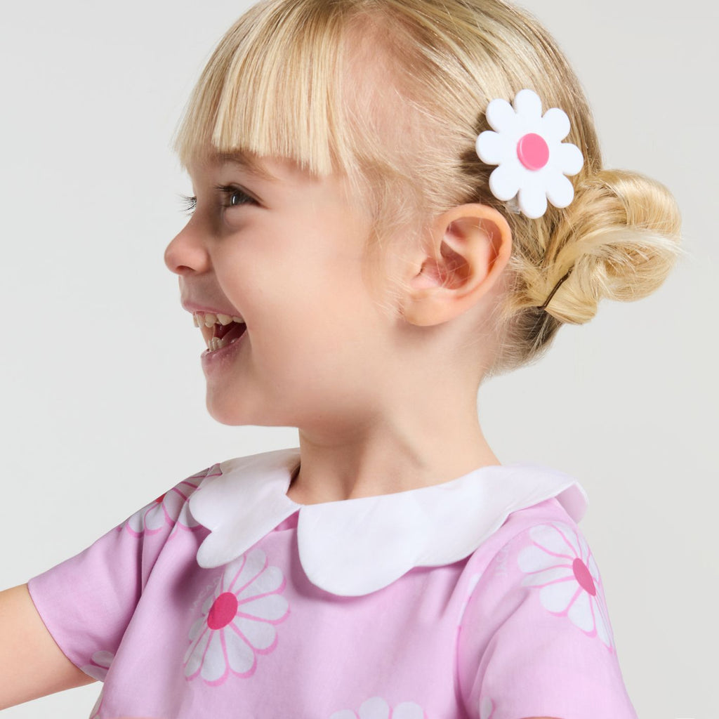 Baby girl cotton dress with floral pattern