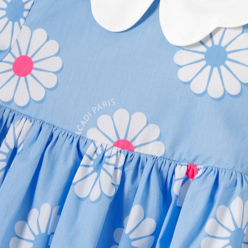 Baby girl cotton dress with floral pattern