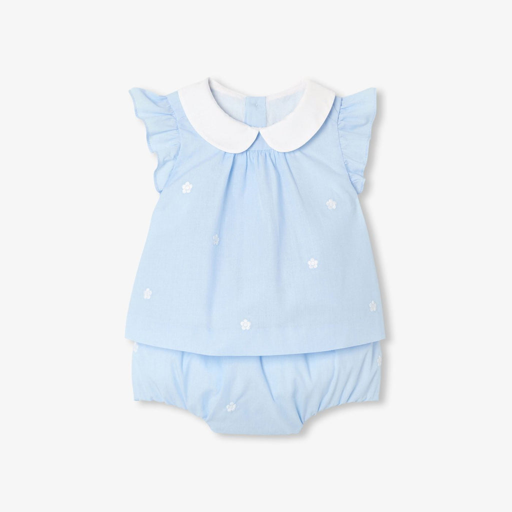 Outfit Set Di Cotton Fil-à-fil Baby Girl - Blue/Multicolour