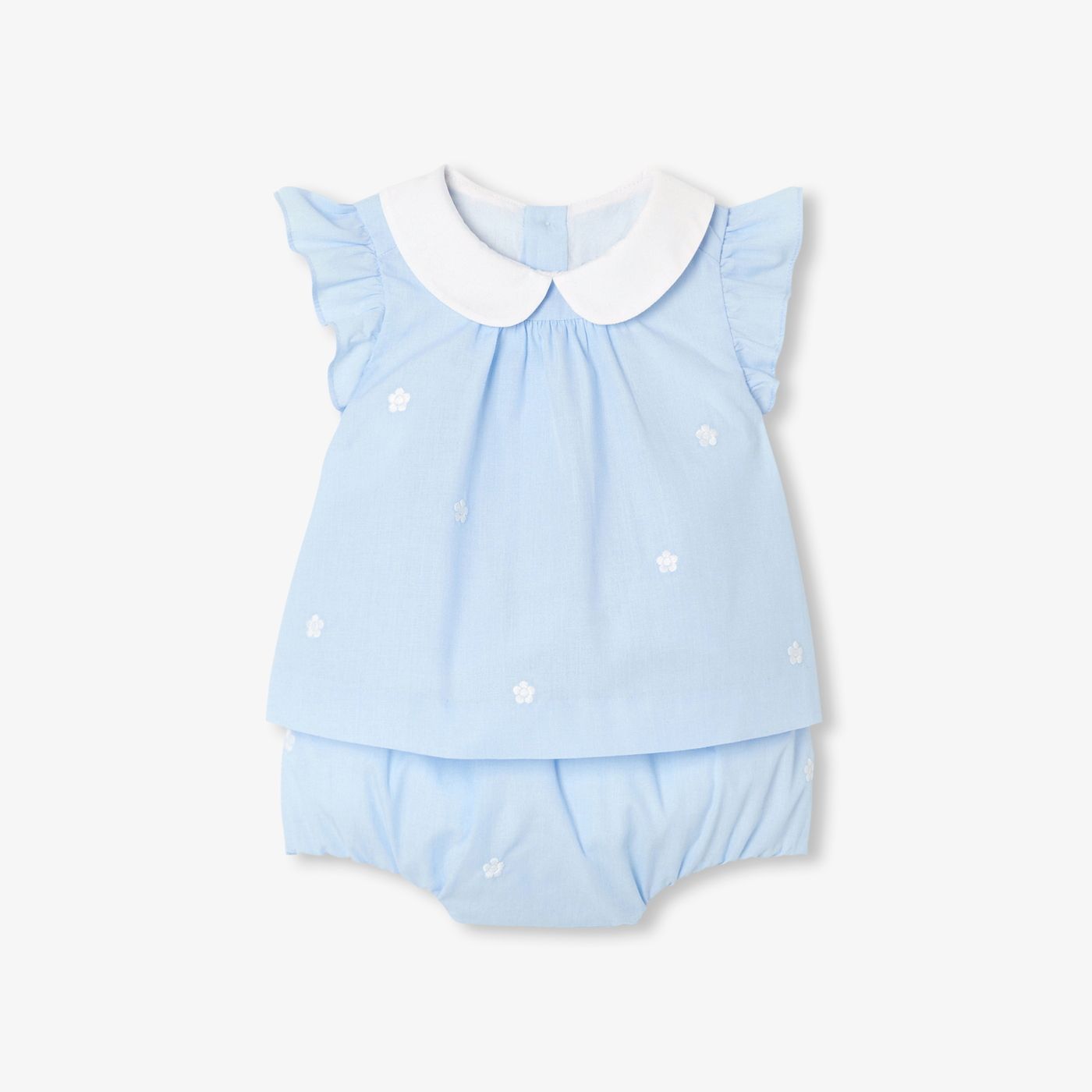 Outfit Set Di Cotton Fil-à-fil Baby Girl - Blue/Multicolour