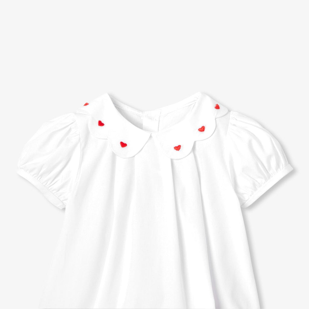 Outfit Set in Cotton Baby Girl - White/Red