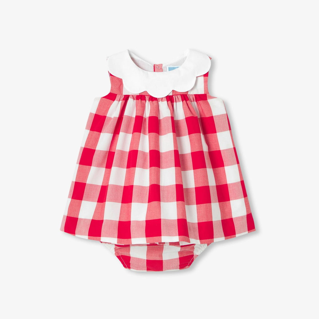 Baby girl gingham poplin dress