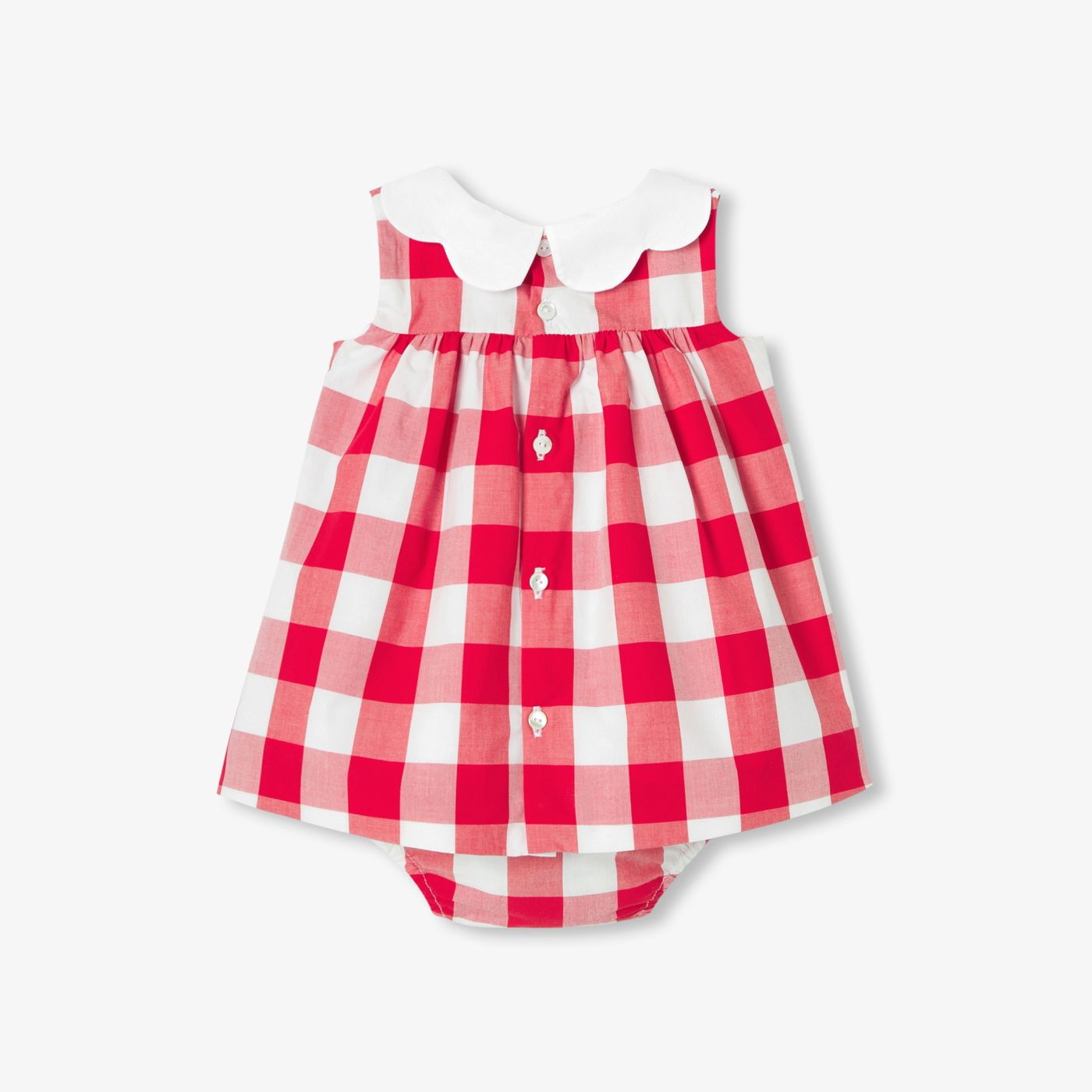 Baby girl gingham poplin dress