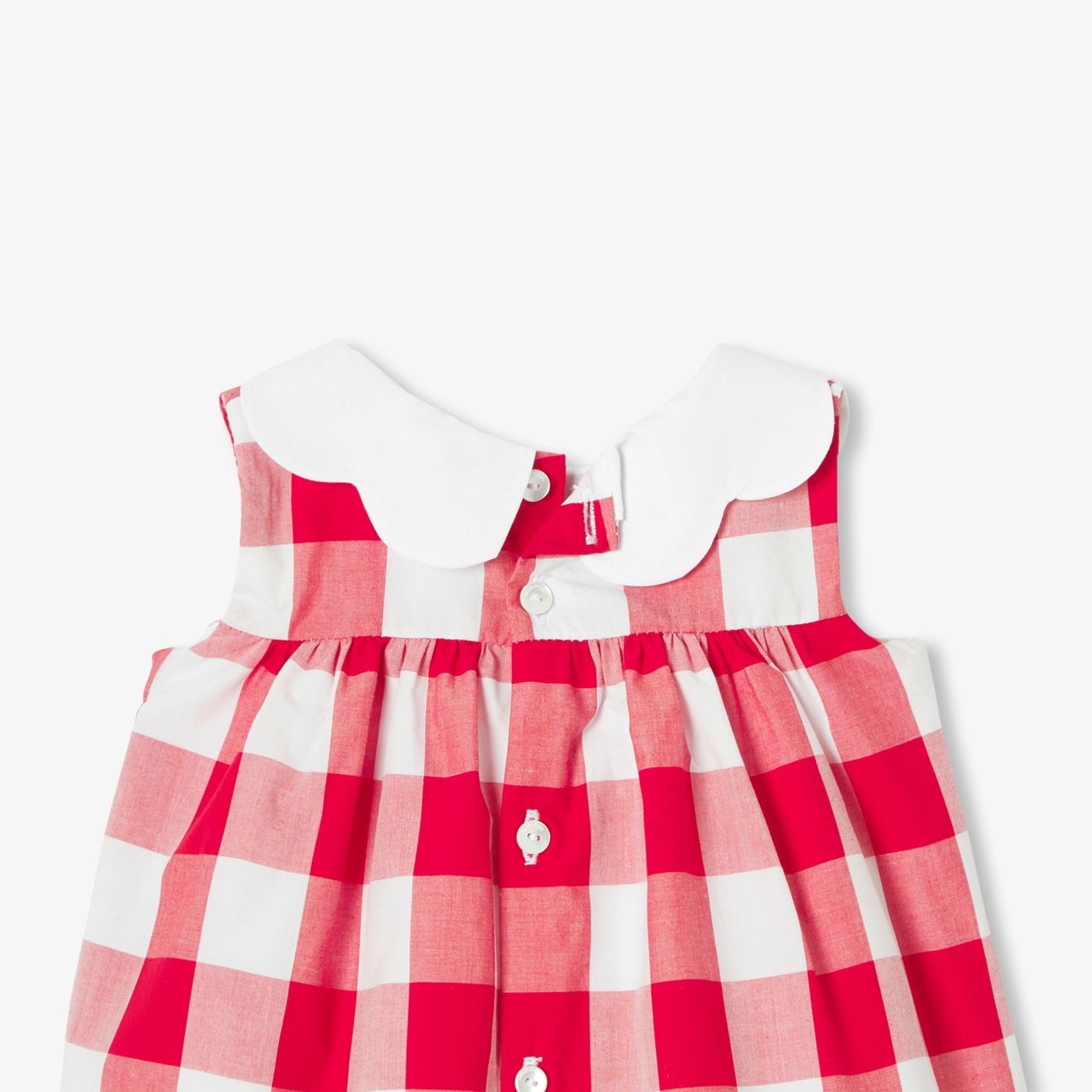 Baby girl gingham poplin dress