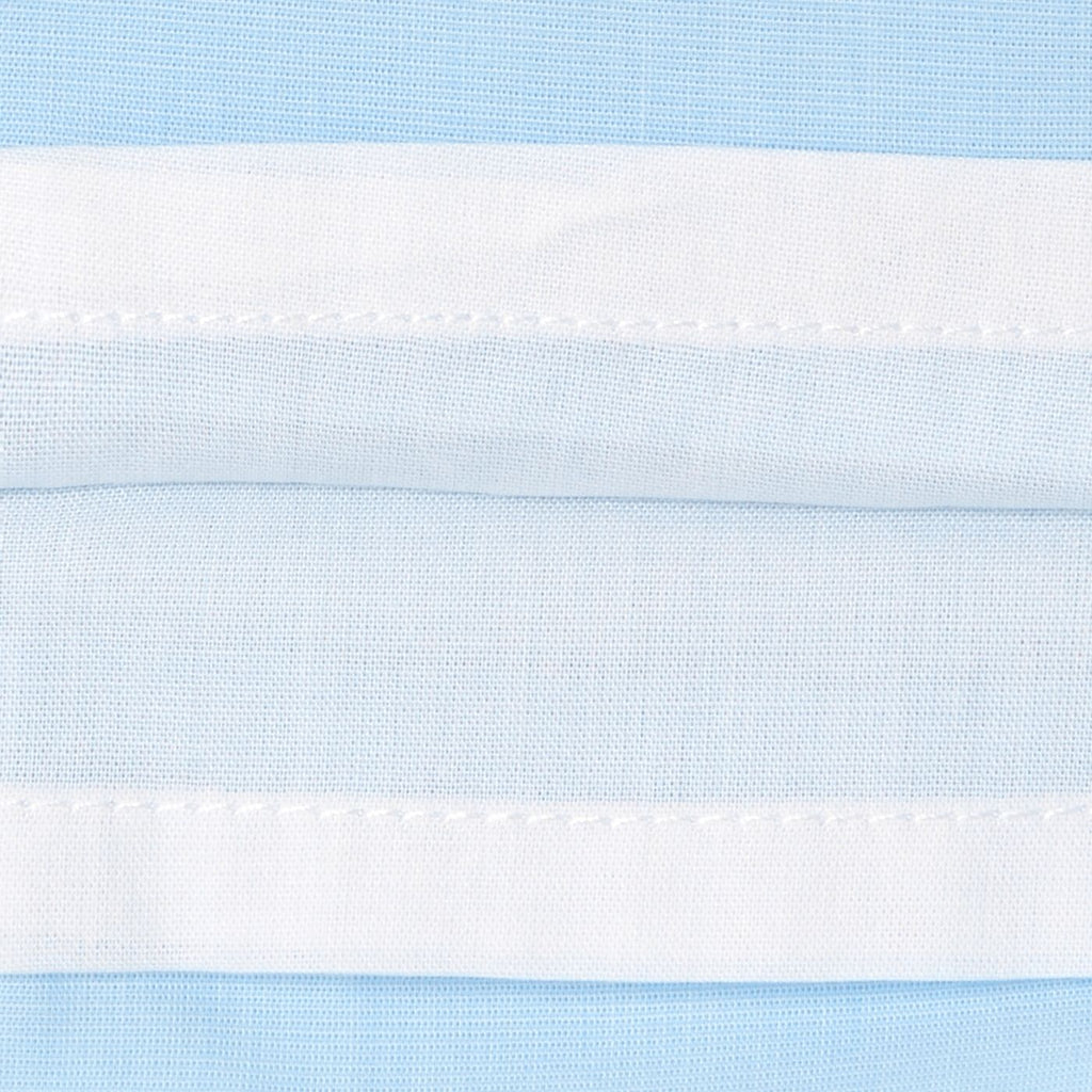 Baby girl fil-a-fil cotton dress - Blue/White