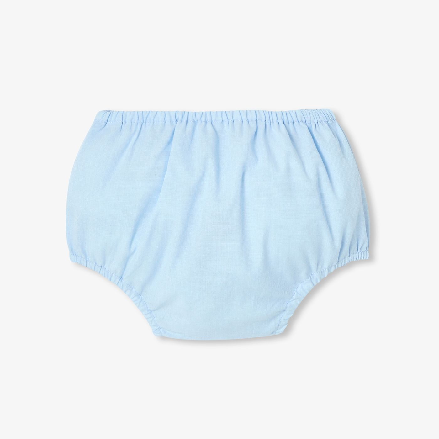 Baby girl fil-a-fil cotton dress - Blue/White