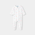 Baby girl cotton interlock pyjamas - White/Multicolour