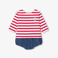 Baby girl cotton outfit set - White/Multicolour