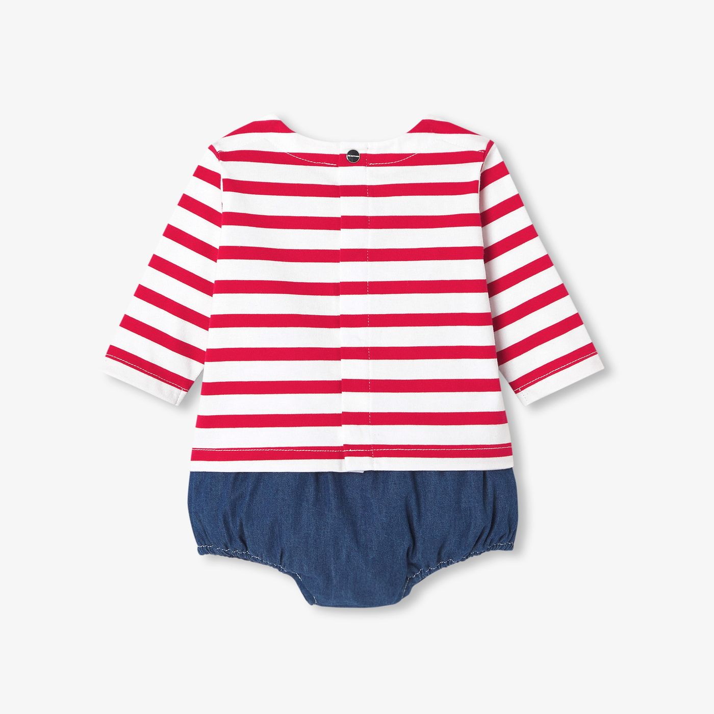 Outfit Set in Cotton Baby Girl - White/Multicolour