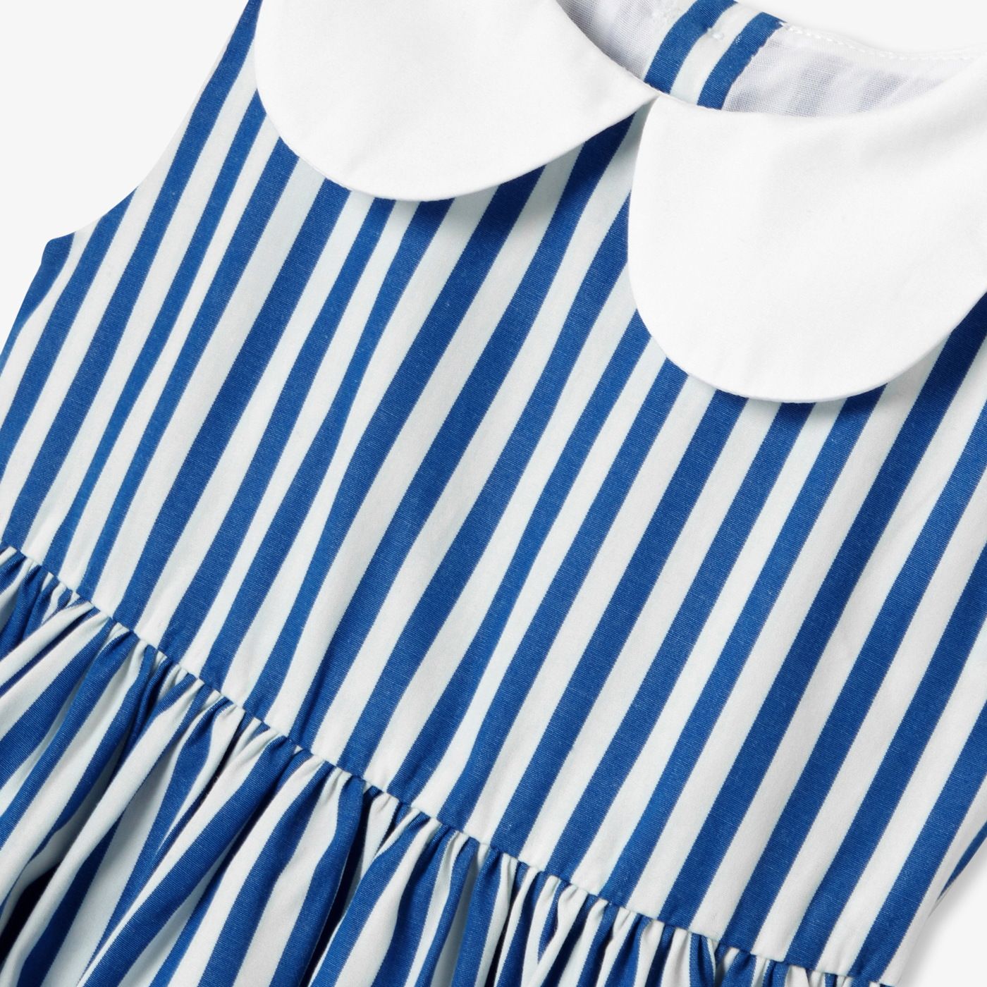 Dress Sleeveless Striped Baby Girl - White/Light Blue