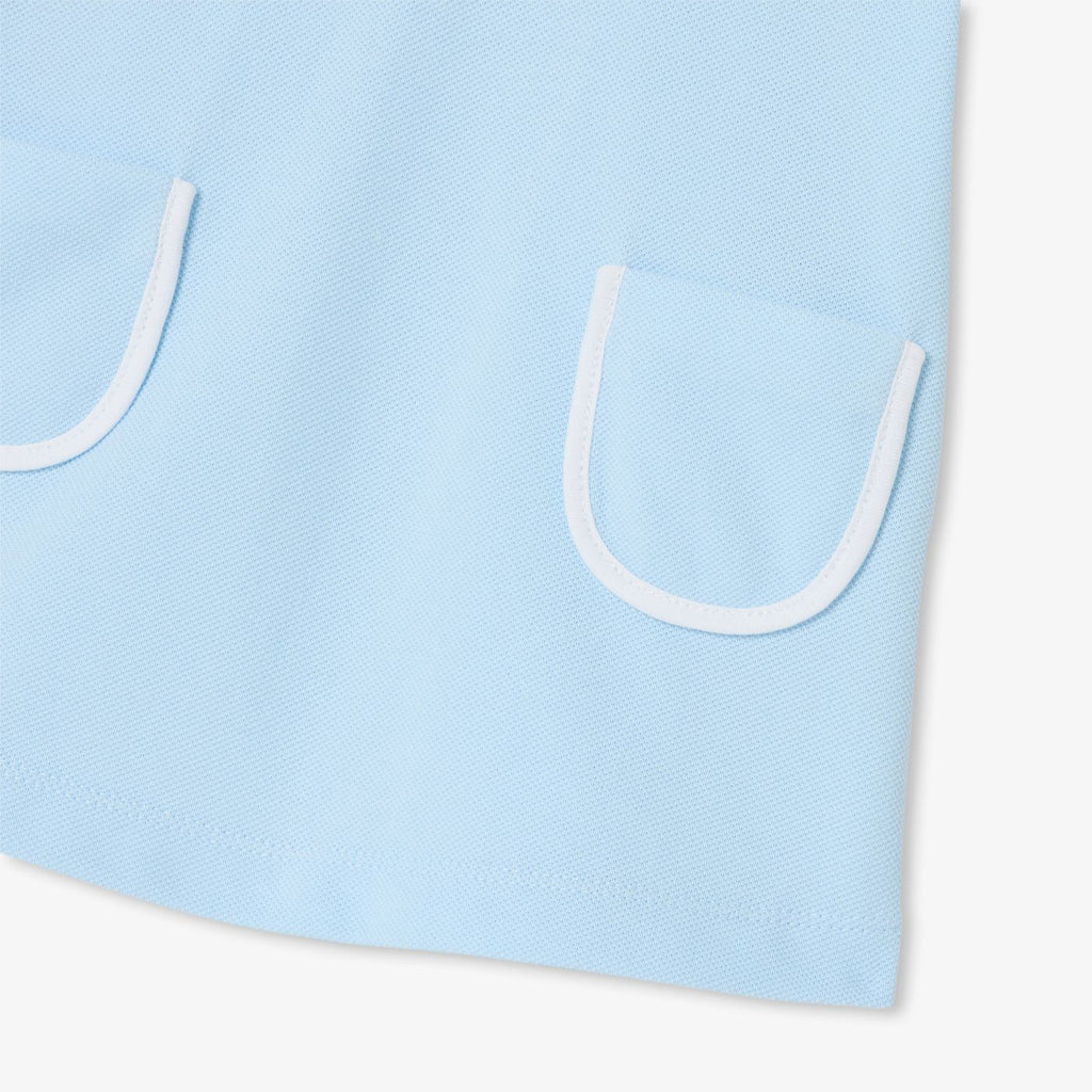 Baby girl sleeveless dress in cotton piqué