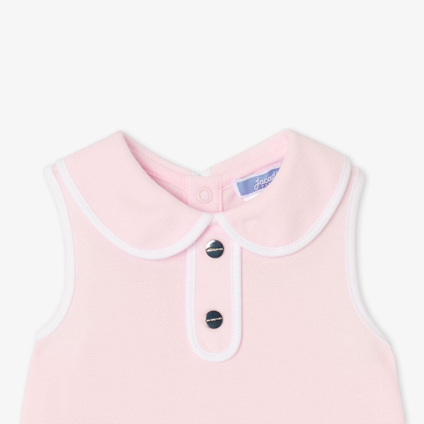 Baby girl sleeveless dress in cotton piqué