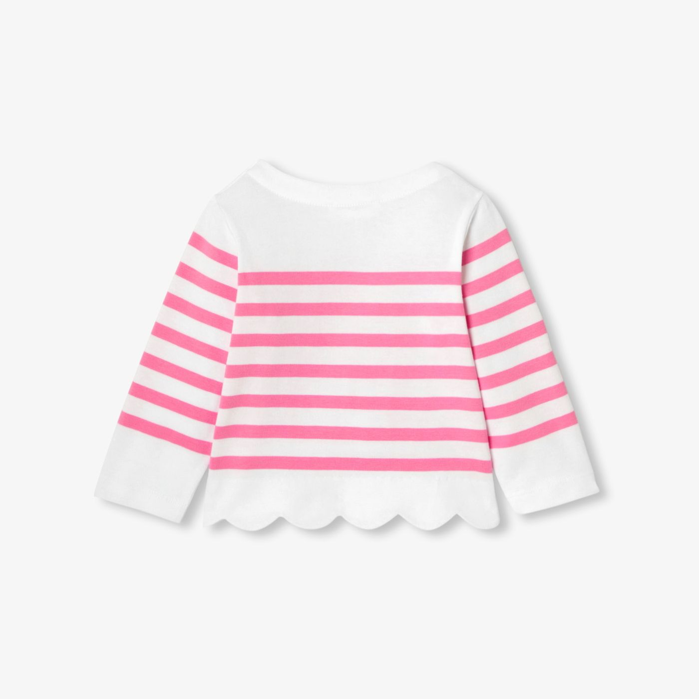 Baby girl sailor-style T-shirt - White/Pink