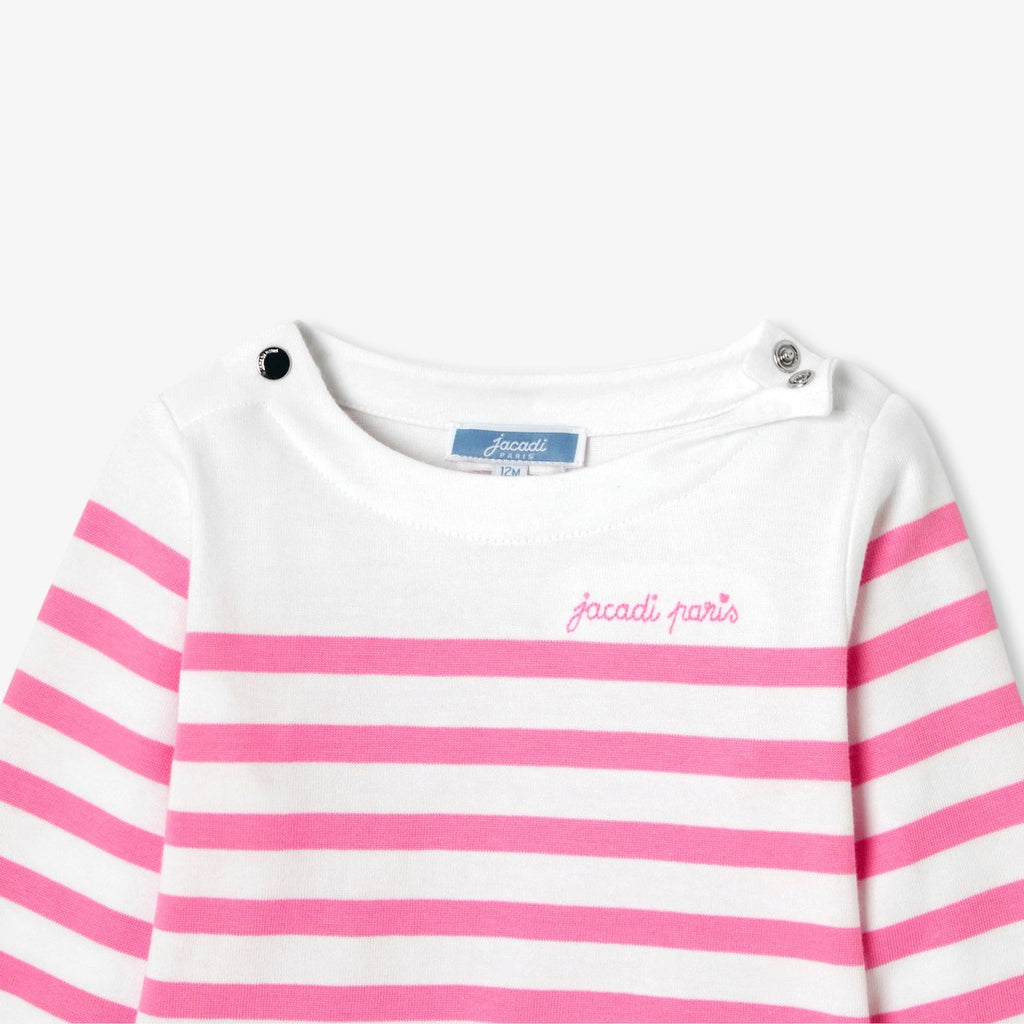Baby girl sailor-style T-shirt - White/Pink