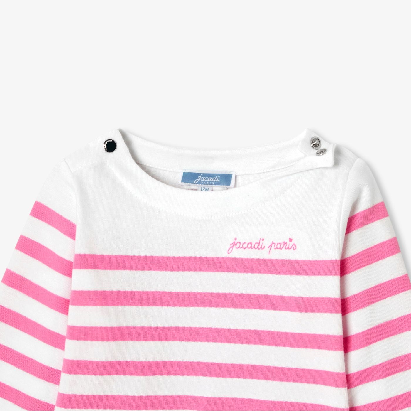 Baby girl sailor-style T-shirt - White/Pink