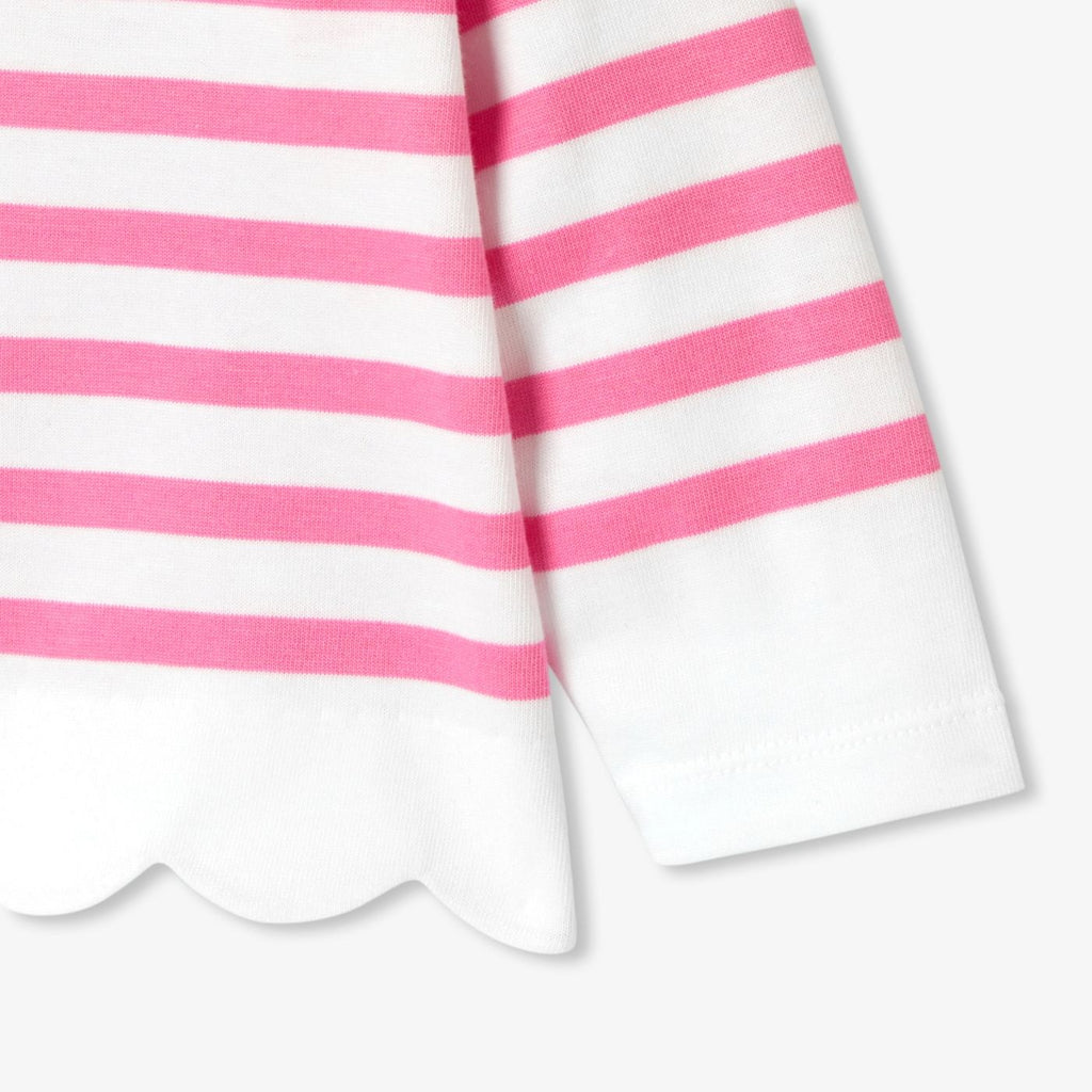 Baby girl sailor-style T-shirt - White/Pink