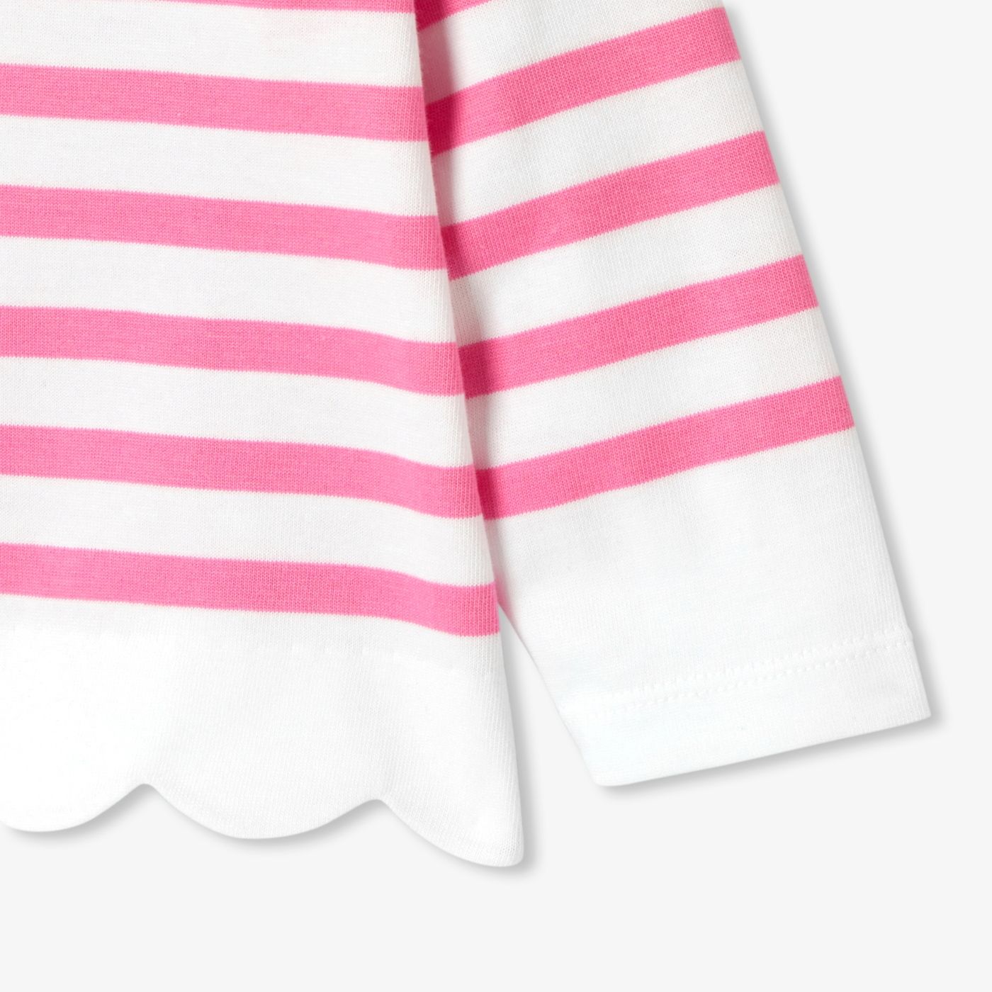 Baby girl sailor-style T-shirt - White/Pink
