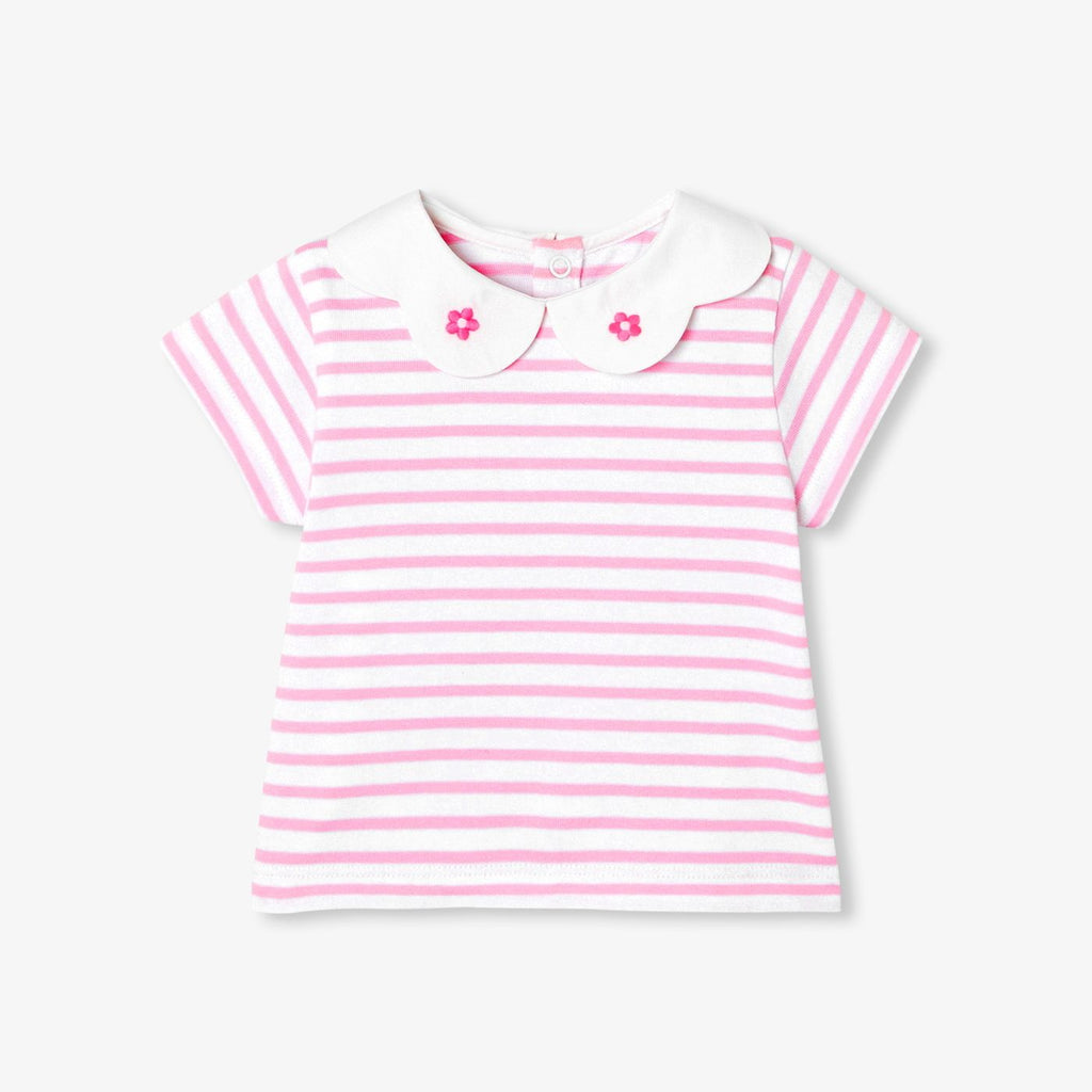 Baby girl cotton sailor top