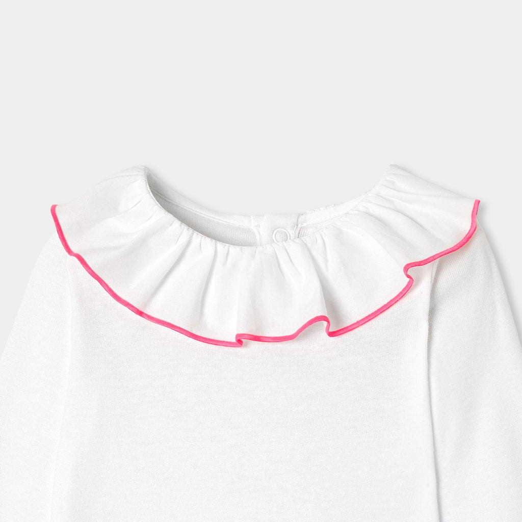 Bodysuit in Cotton Baby Girl - Jacadi White