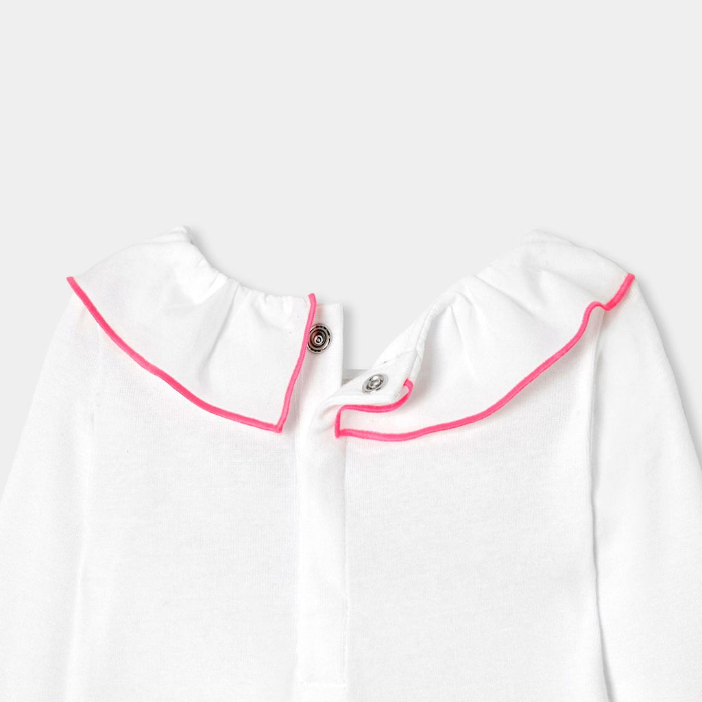 Bodysuit in Cotton Baby Girl - Jacadi White