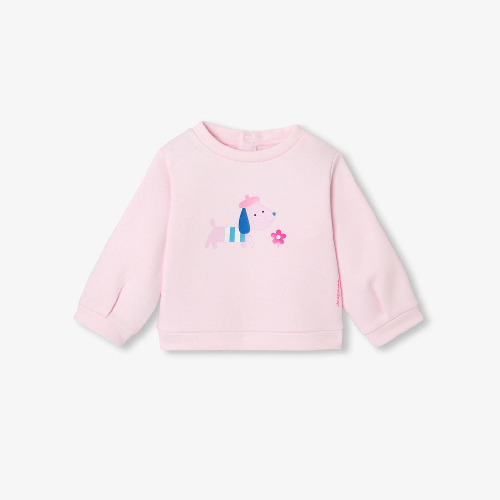 Baby girl sweatshirt top - Powder Pink Jacadi