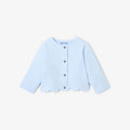 Baby girl sweatshirt cardigan - Canvas Blue