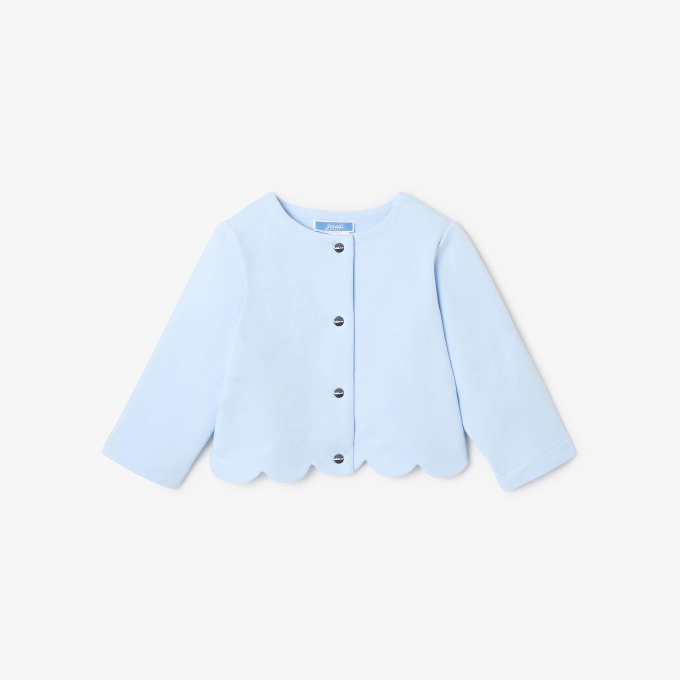 Baby girl sweatshirt cardigan - Canvas Blue