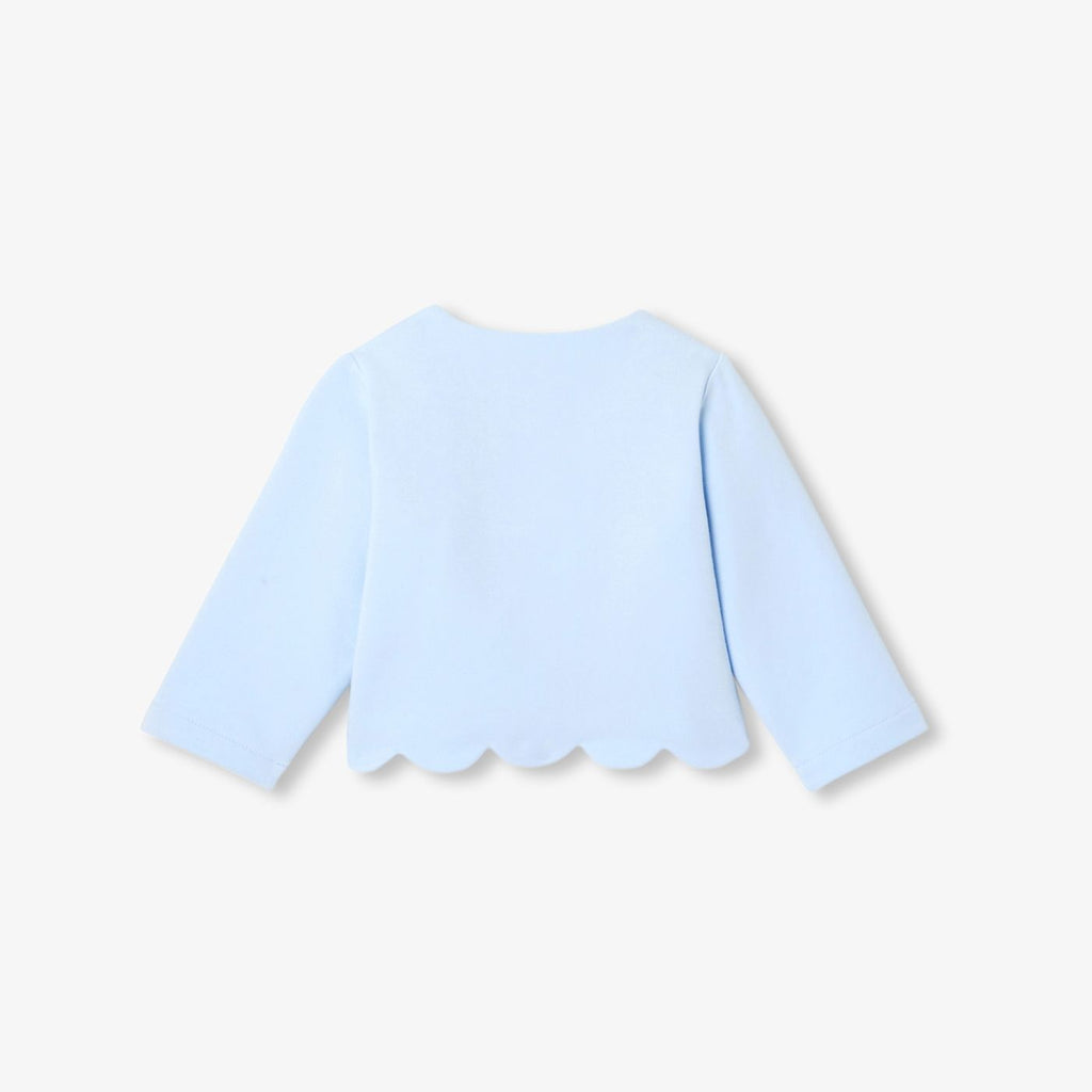 Baby girl sweatshirt cardigan - Canvas Blue