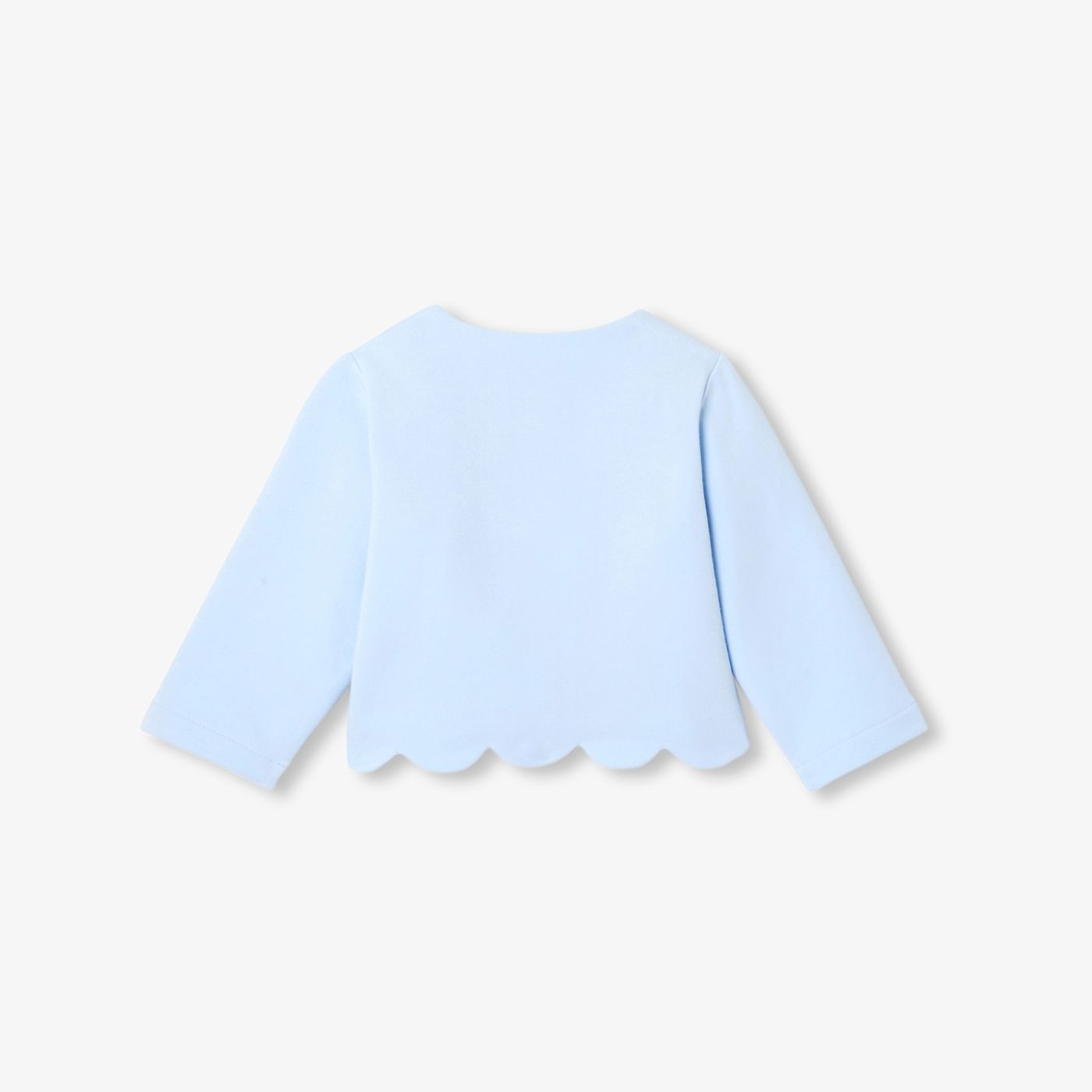 Baby girl sweatshirt cardigan - Canvas Blue
