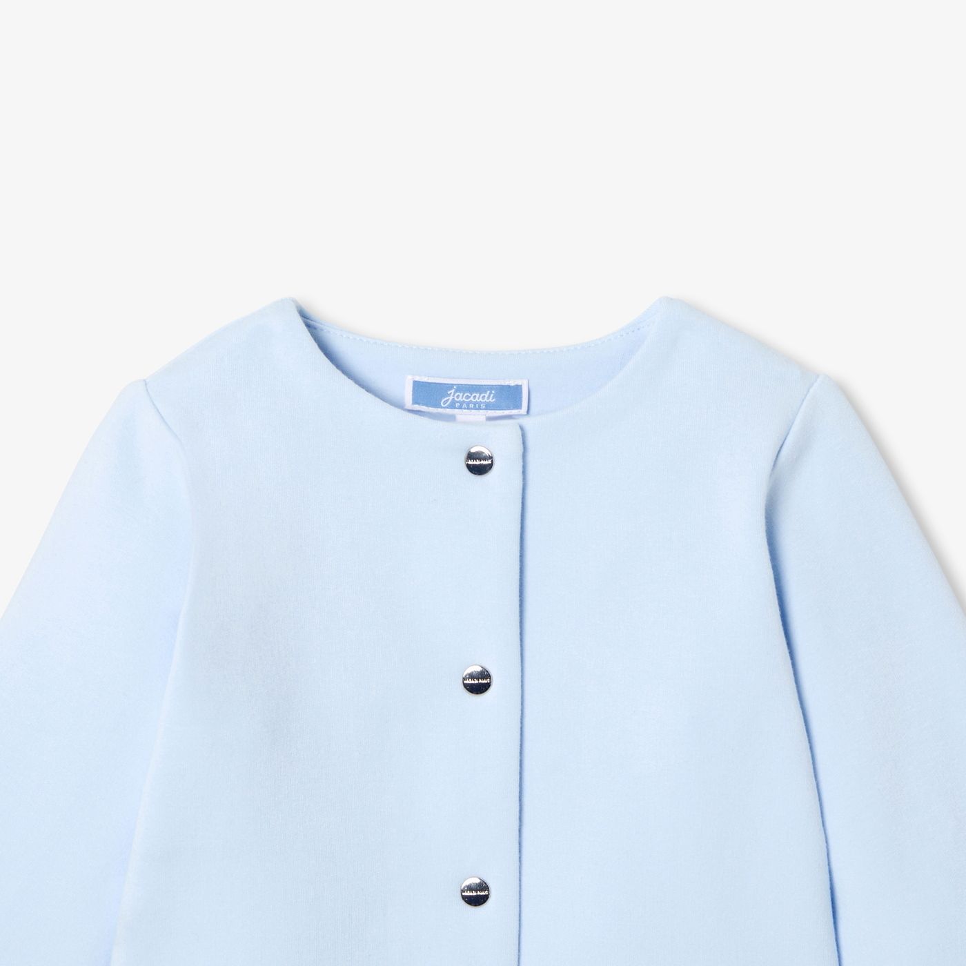 Baby girl sweatshirt cardigan - Canvas Blue