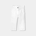 Baby girl cotton satin paper-bag trousers - Jacadi White