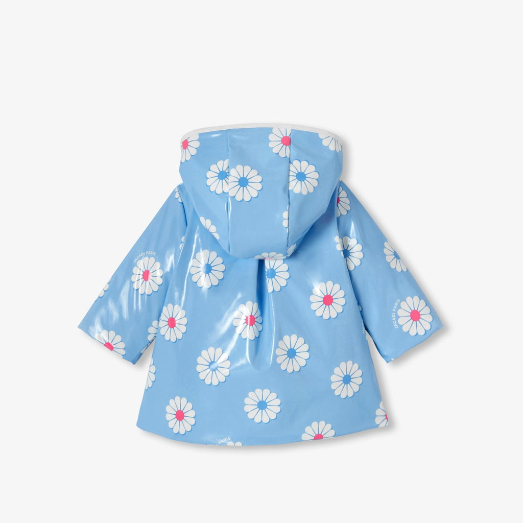 Impermeabile Lucido Stampa Margherita Baby Girl - Blue/White