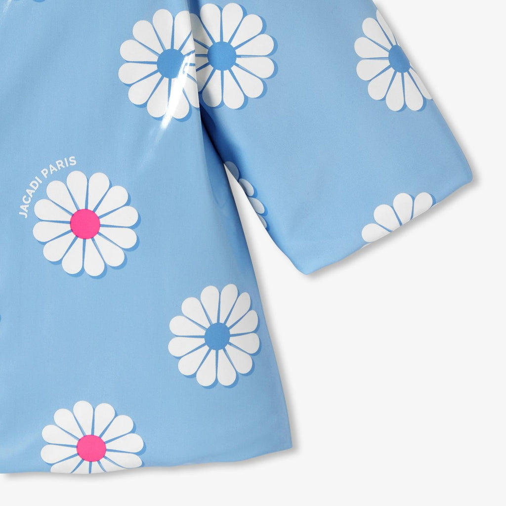 Impermeabile Lucido Stampa Margherita Baby Girl - Blue/White