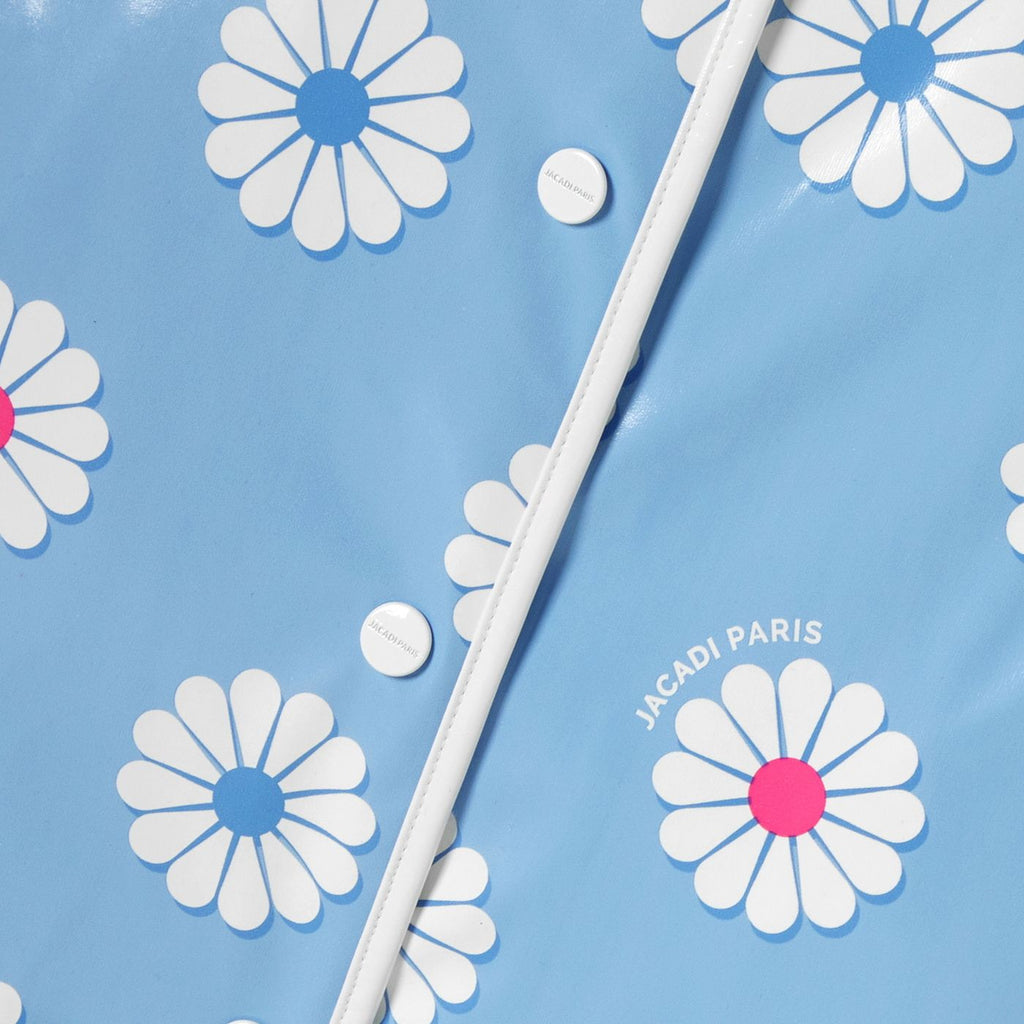 Impermeabile Lucido Stampa Margherita Baby Girl - Blue/White