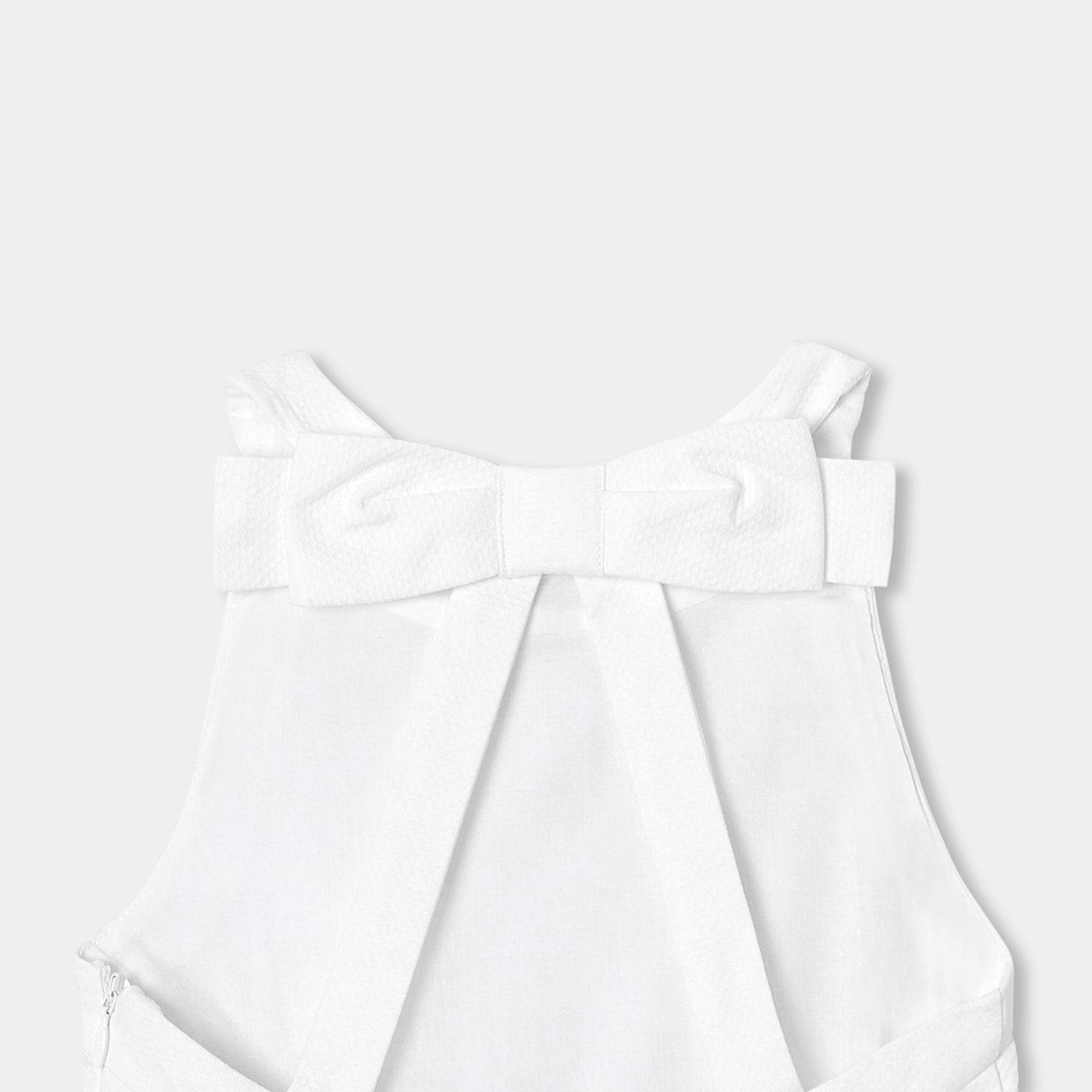 Ceremony Dress in Cotton Honeycomb Girl - Ivory